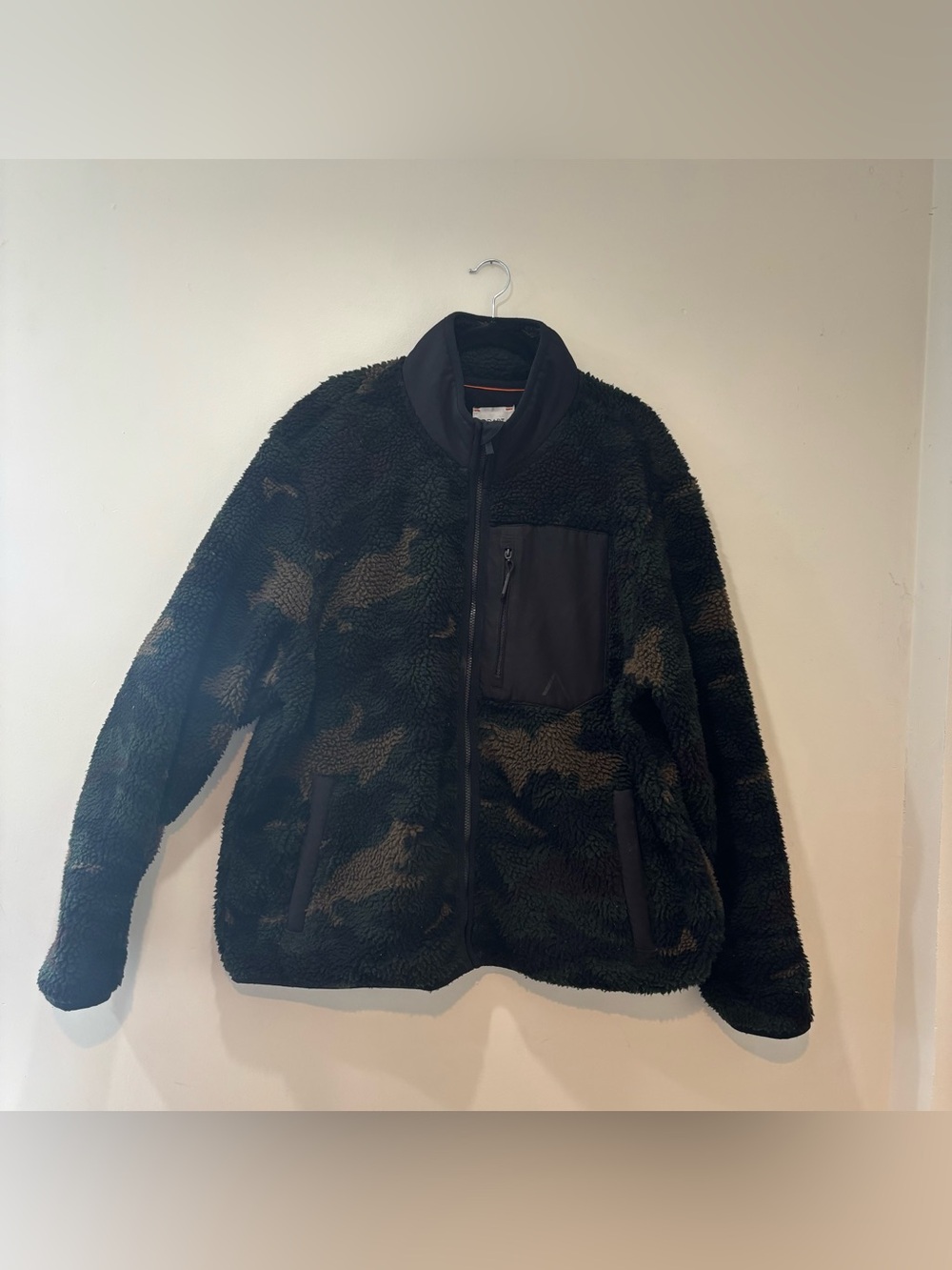 George Men's Camouflage Sherpa Jacket in Green and Brown